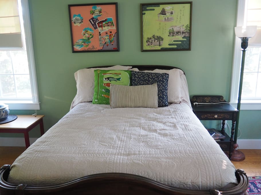 Close up of bed