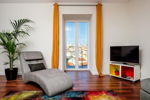 Airbnb em destaque: City Center Apartment + Terrace + Amazing Views em Arroios