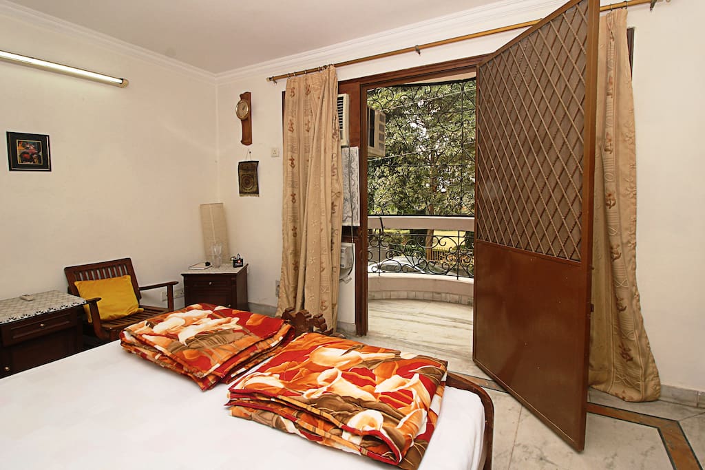 Room has a pvt balcony opening to the garden