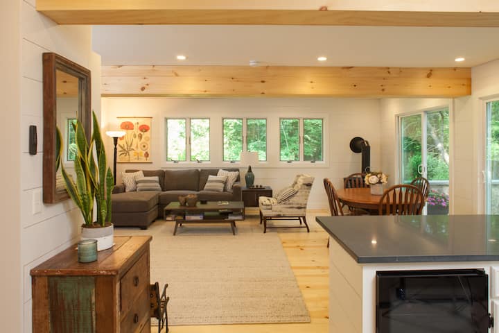 view of living room from kitchen