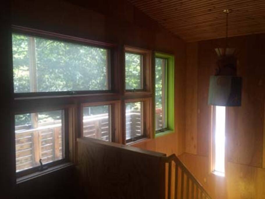 stairwell to upper floor loft