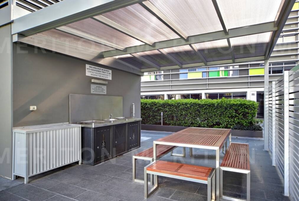Outdoor BBQ area