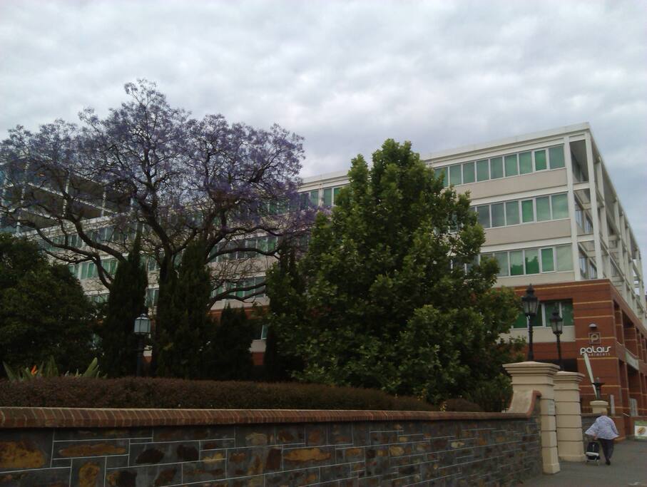 Outside view of apartments