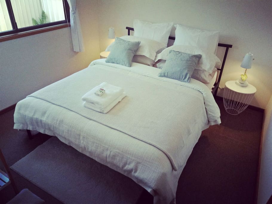 Your room- fit with a very comfortable queen size bed.