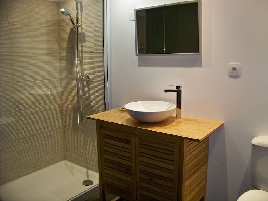Salle de bains avec douche à l'italienne