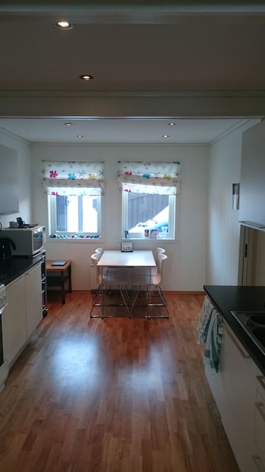 Kitchen with dining table