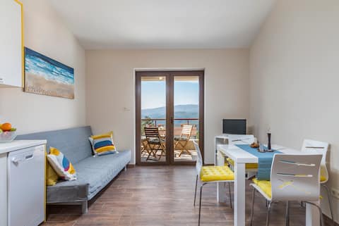 Successful Airbnb property: E&T apartments with a beautiful pool (YELLOW) in Rabac