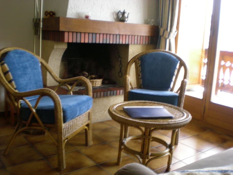 More seating in living area.