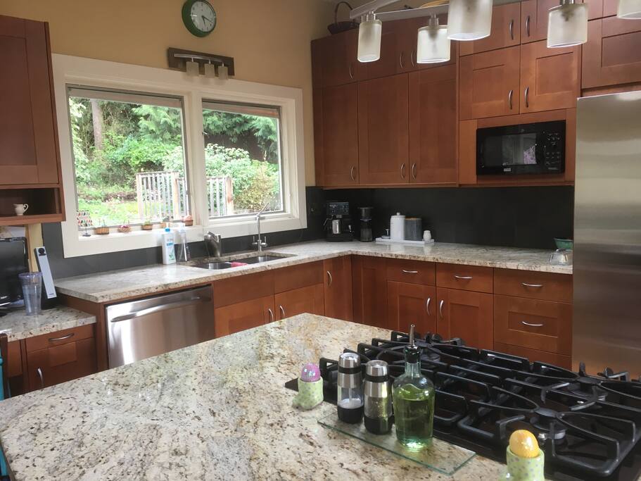 All appliances, plus Starbucks Barista espresso machine and Capresso coffee grinder.