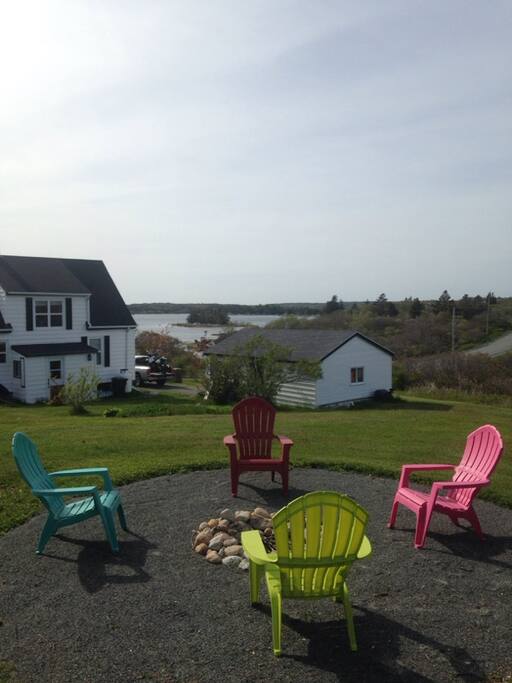 Enjoy time around the fire and amazing ocean views! Spectacular sunsets are free!