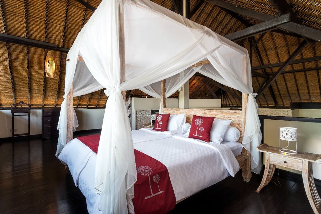 Bedroom 1, double bed with view (upstairs)