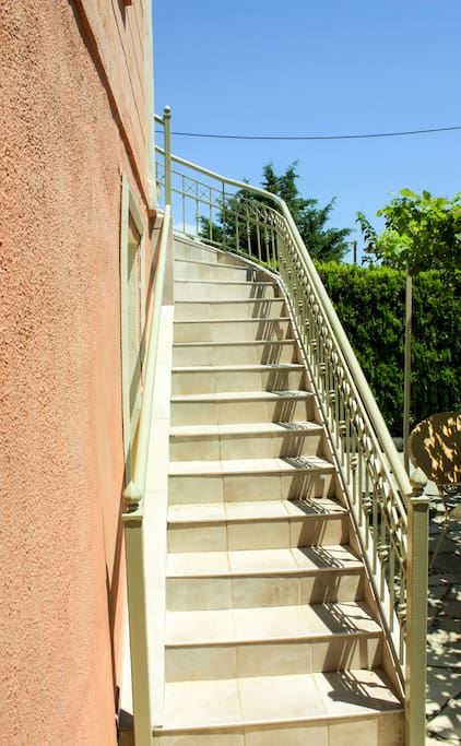 The staircase leading to your Nea Gonia home.