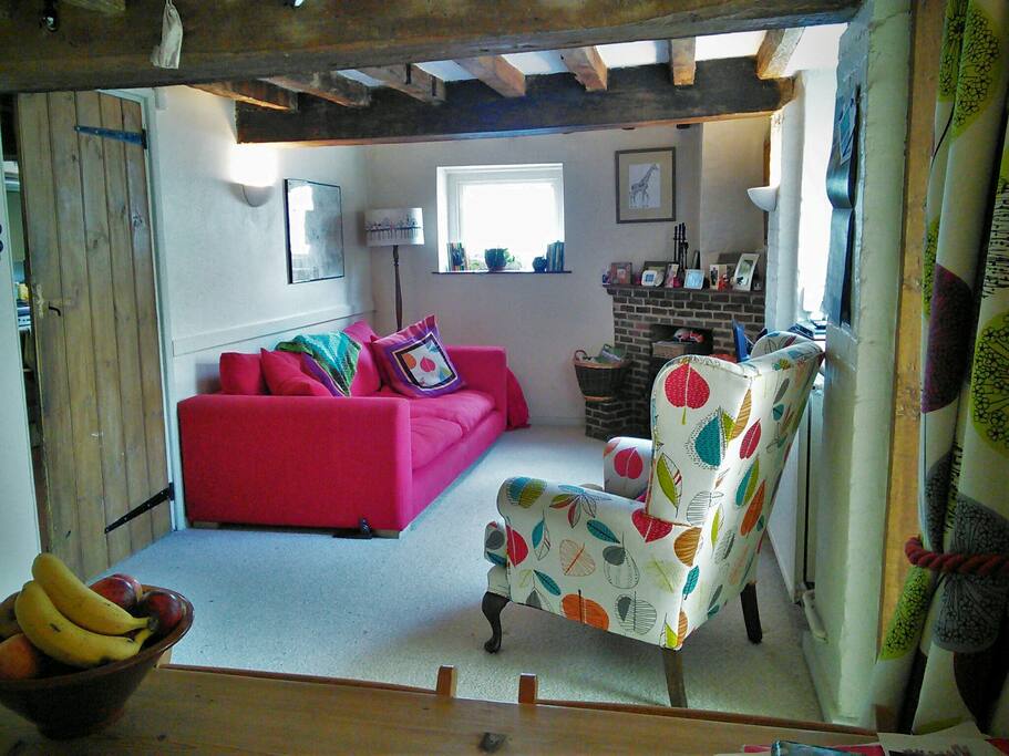 Cosy living room with fireplace