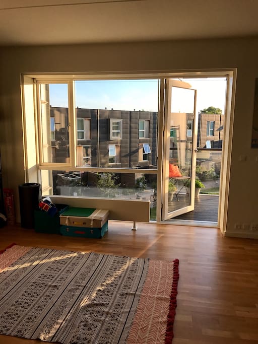 Living room and acces to the balcony