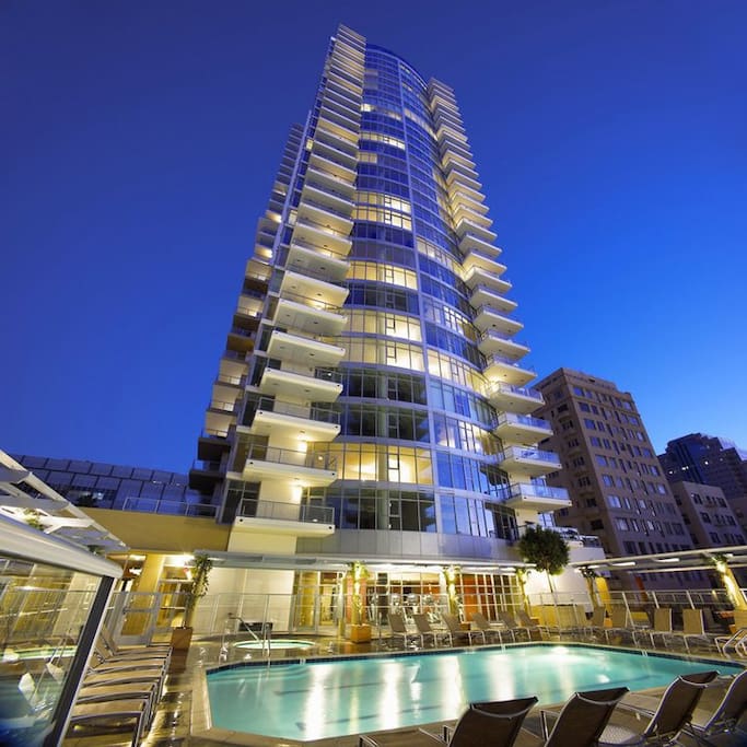Pool at night
