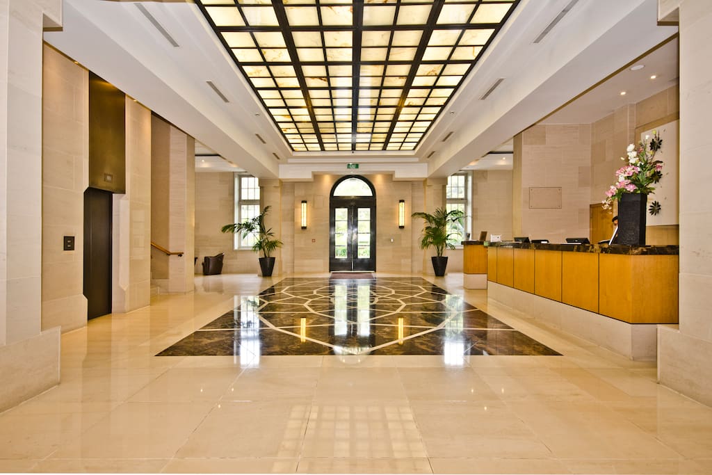 This is the beautiful front lobby of the hotel area