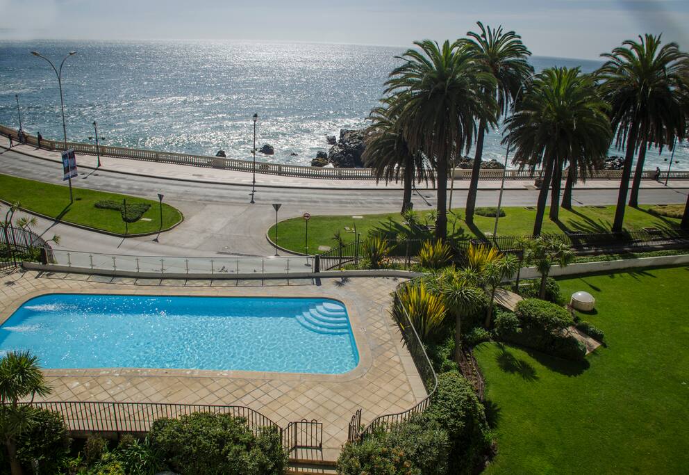 Ocean & Pool view from the window of your room!