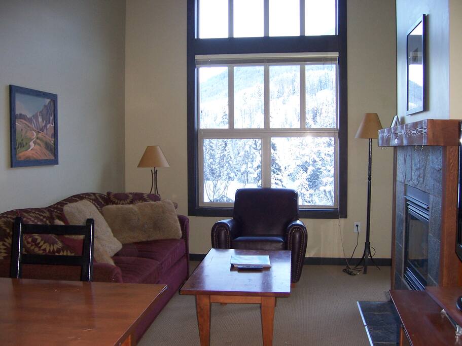 Family Room with gas fireplace.