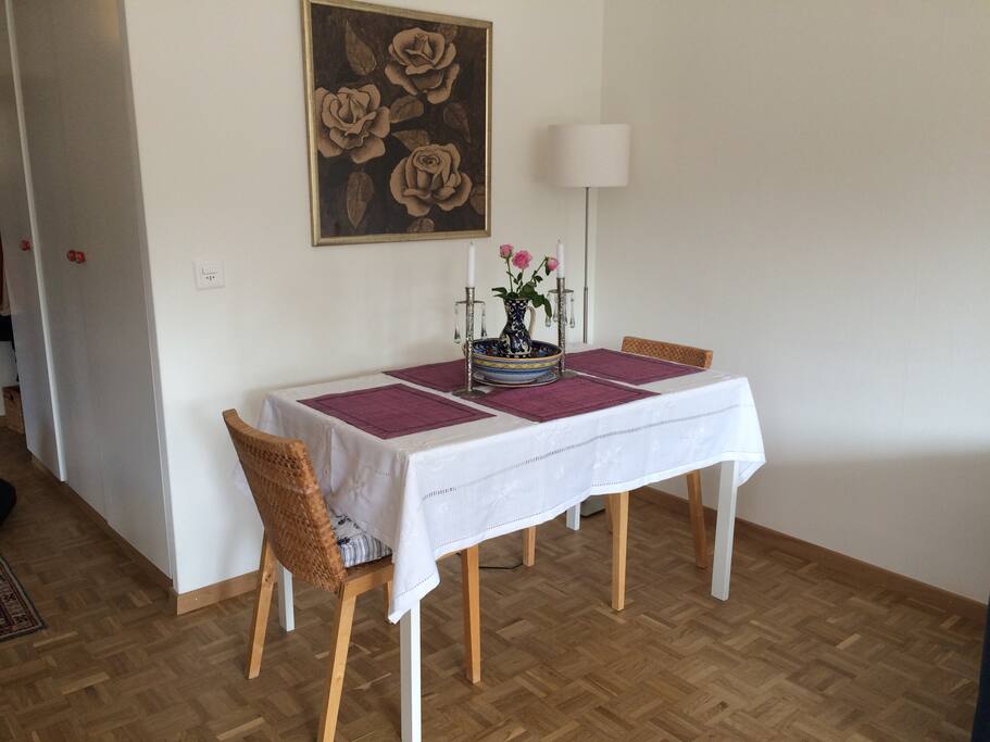 Quaint dining area or table to work on your laptop