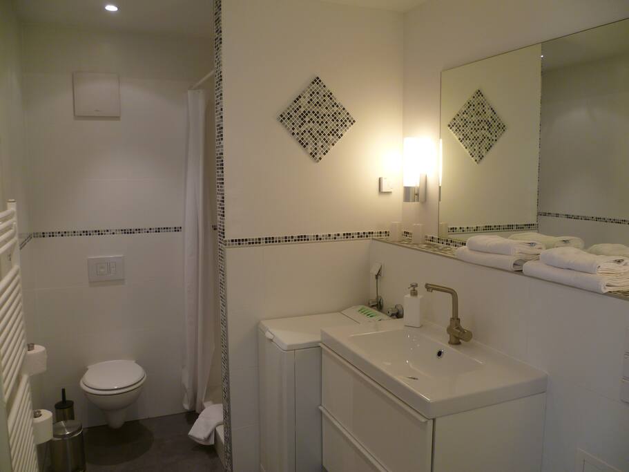 Bathroom with washing machine