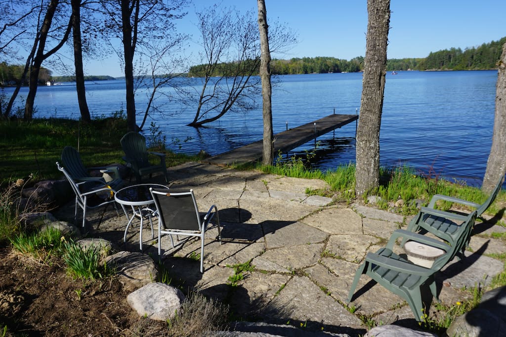 Stone Patio + fire pit (not shown)