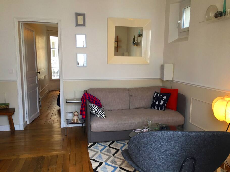 Living-room with sofa-bed