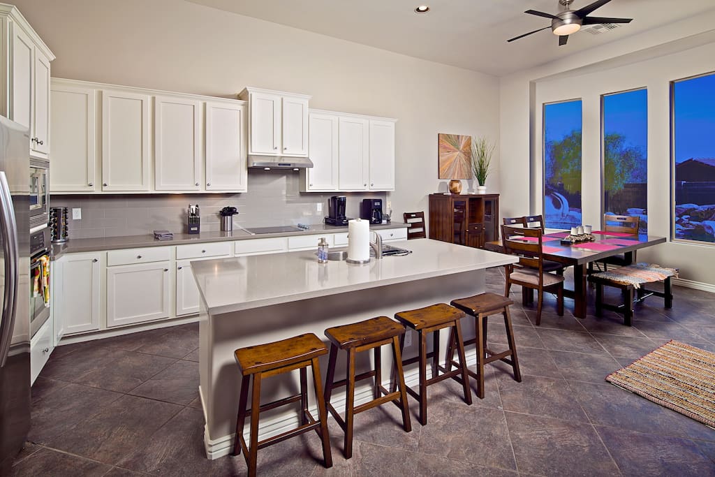 Bright and open kitchen.