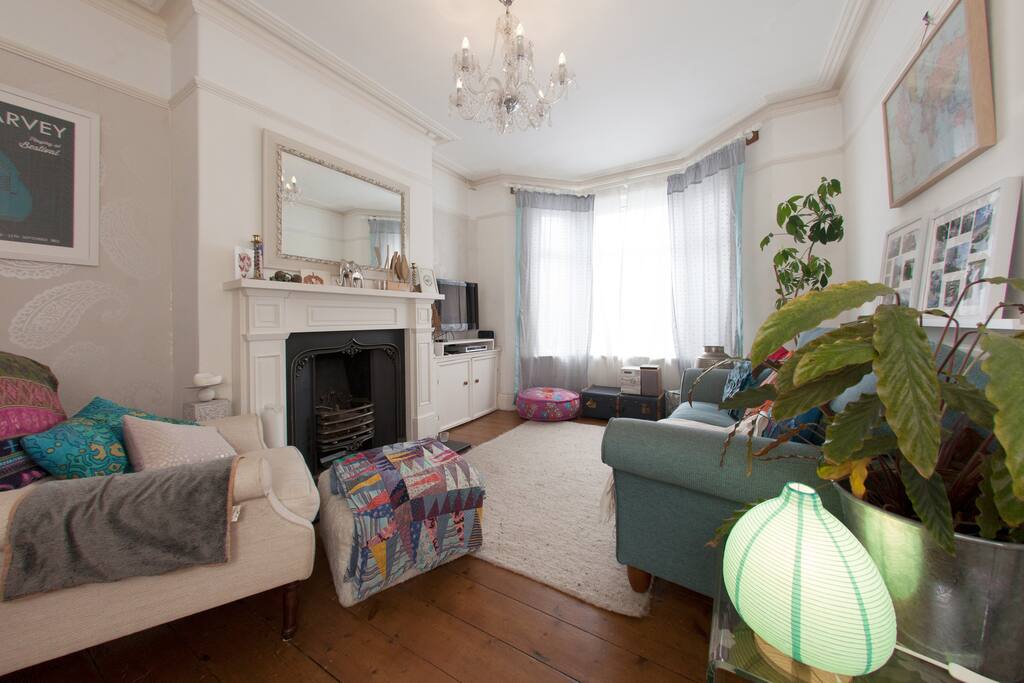 Feel free to chill in the lounge - full of period features and travellers trinkets