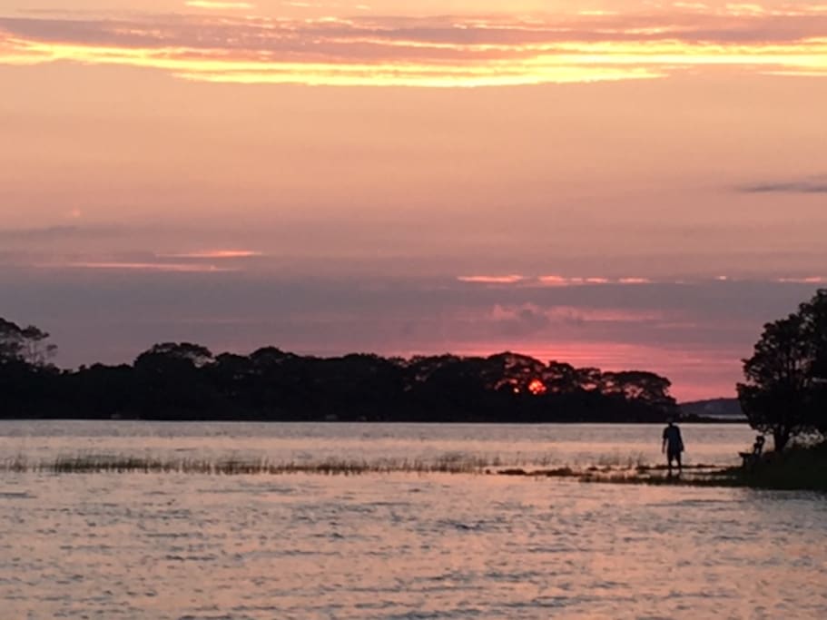 Sunset; Monk's Park. Kayaking is fantastic!