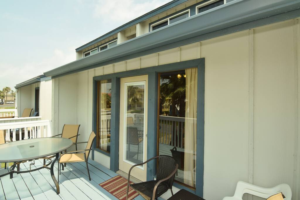 Large balcony on front of house view of Bay and sunsets