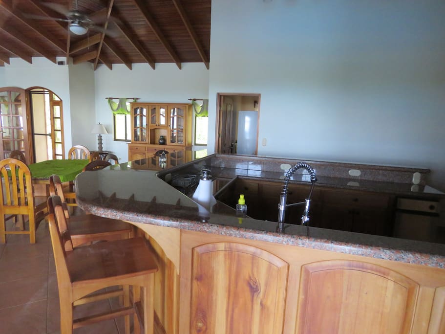 Large kitchen bar area