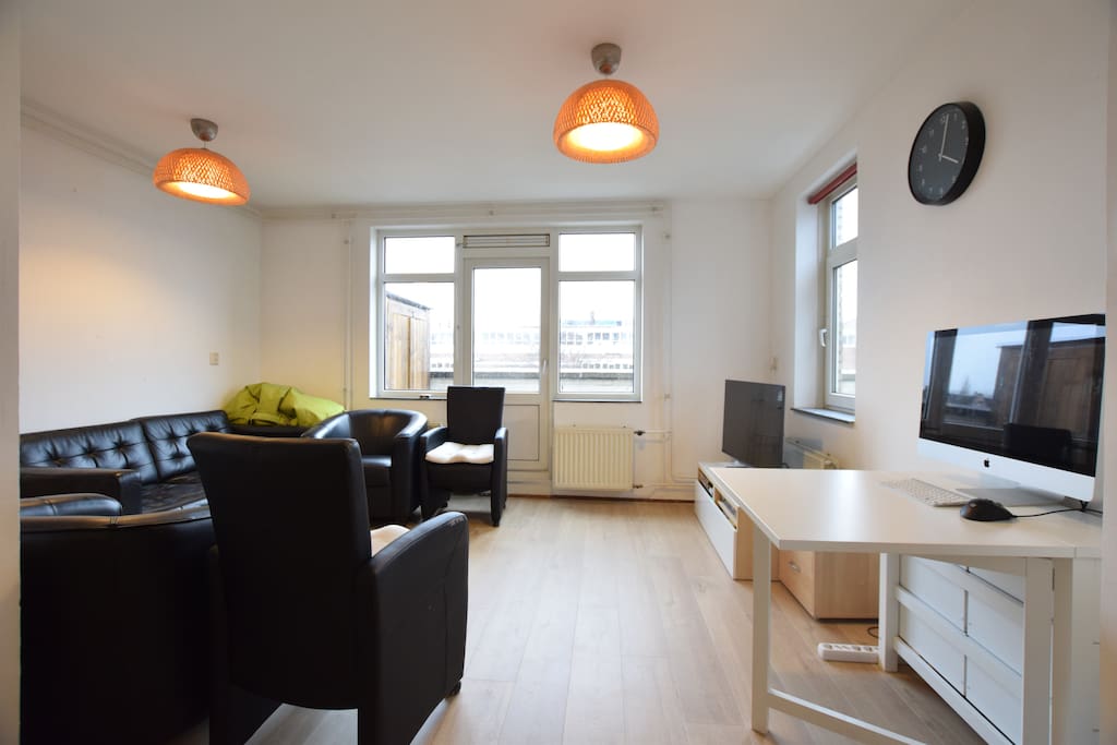 The spacious living room