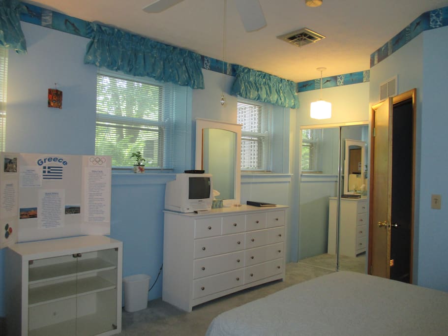 Room has 4 large windows