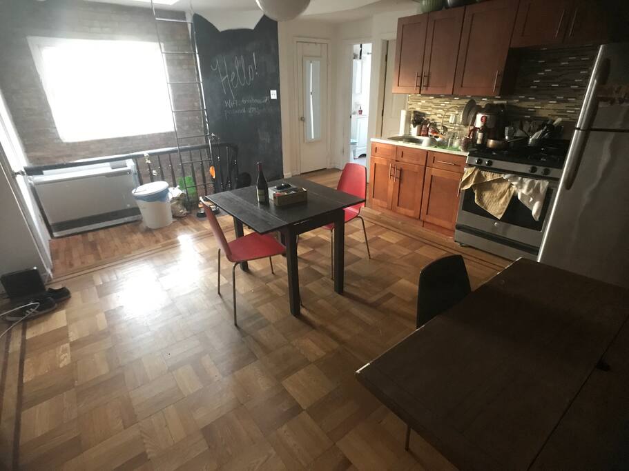 Living room and Kitchen