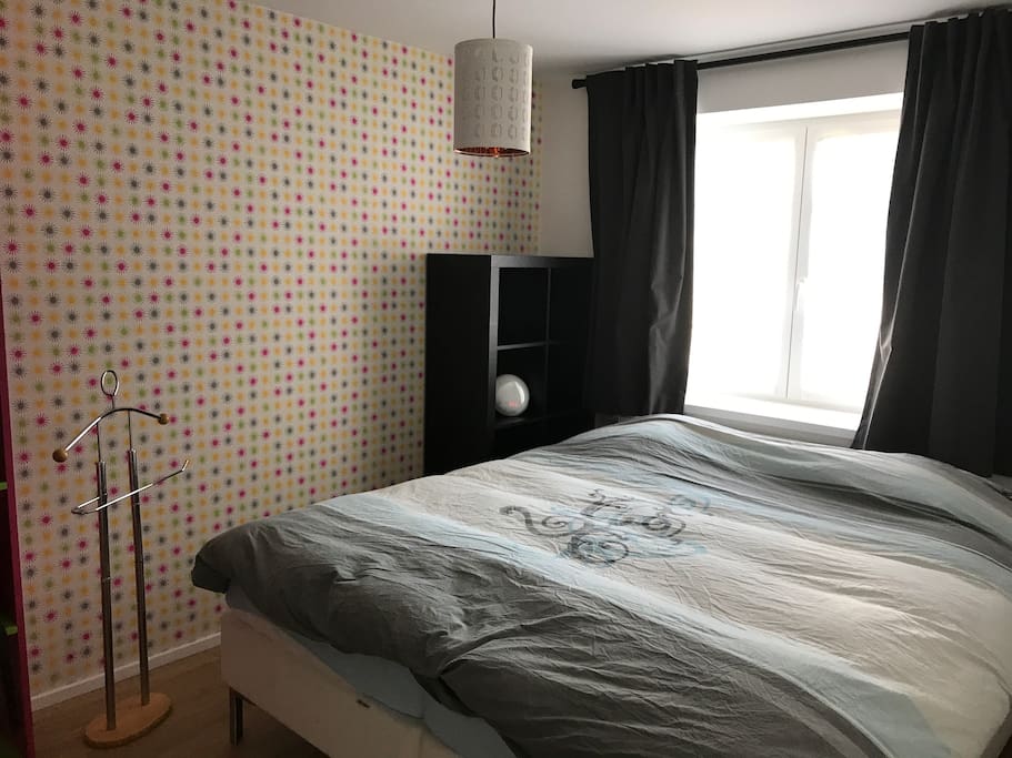 Bedroom with a huge comfy bed