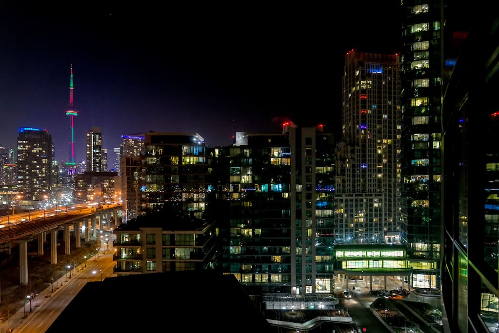 Panoramic view of the downtown core right from the studio