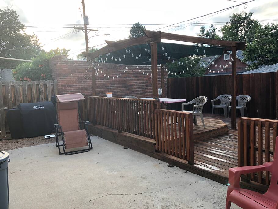 Backyard Patio, Deck, and Grill