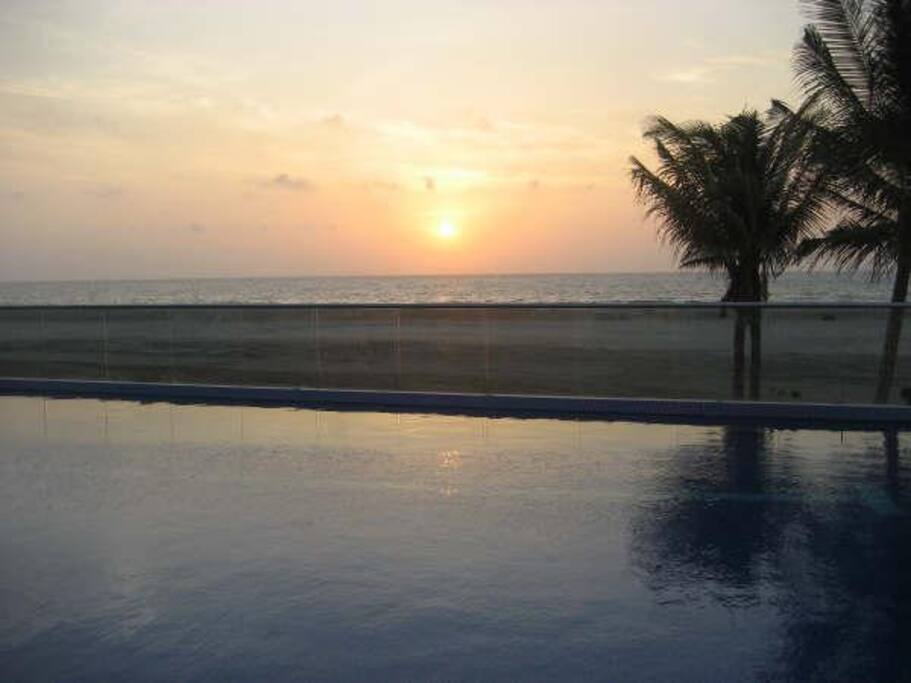 Sunset from adults pool