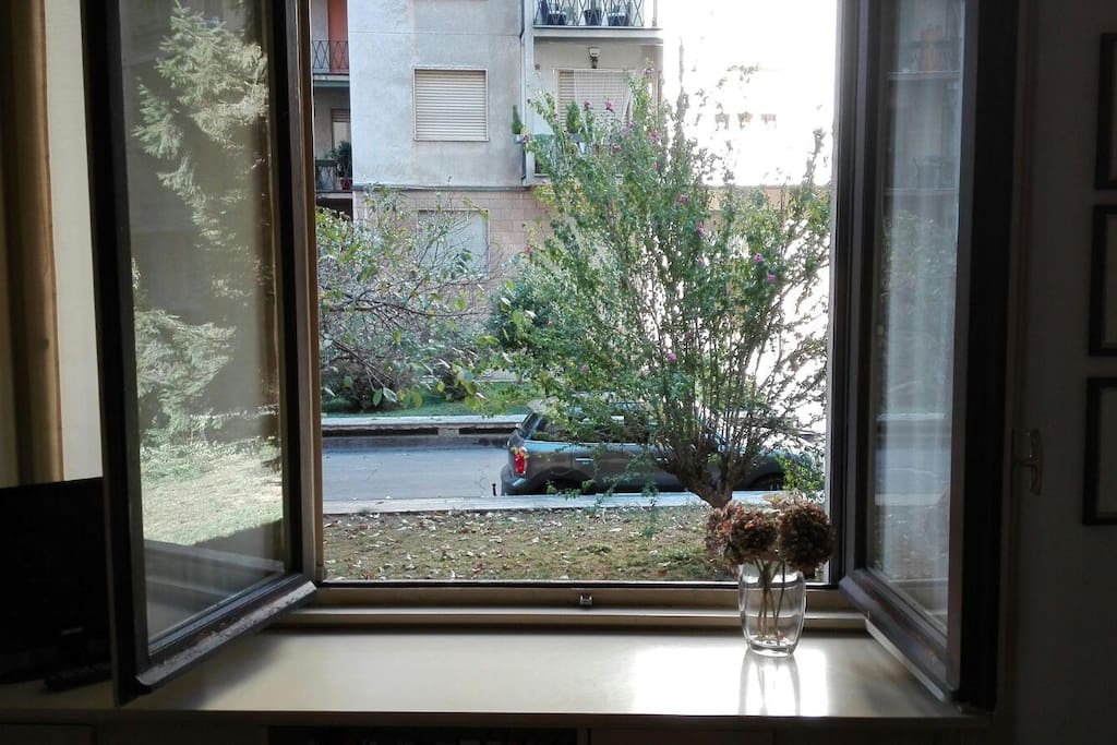 La vista dal soggiorno
