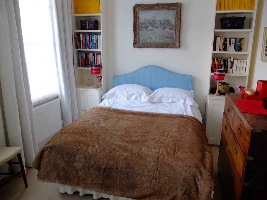 Bed showing white bed linen