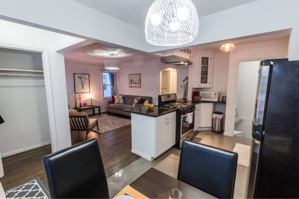 Kitchen and living room