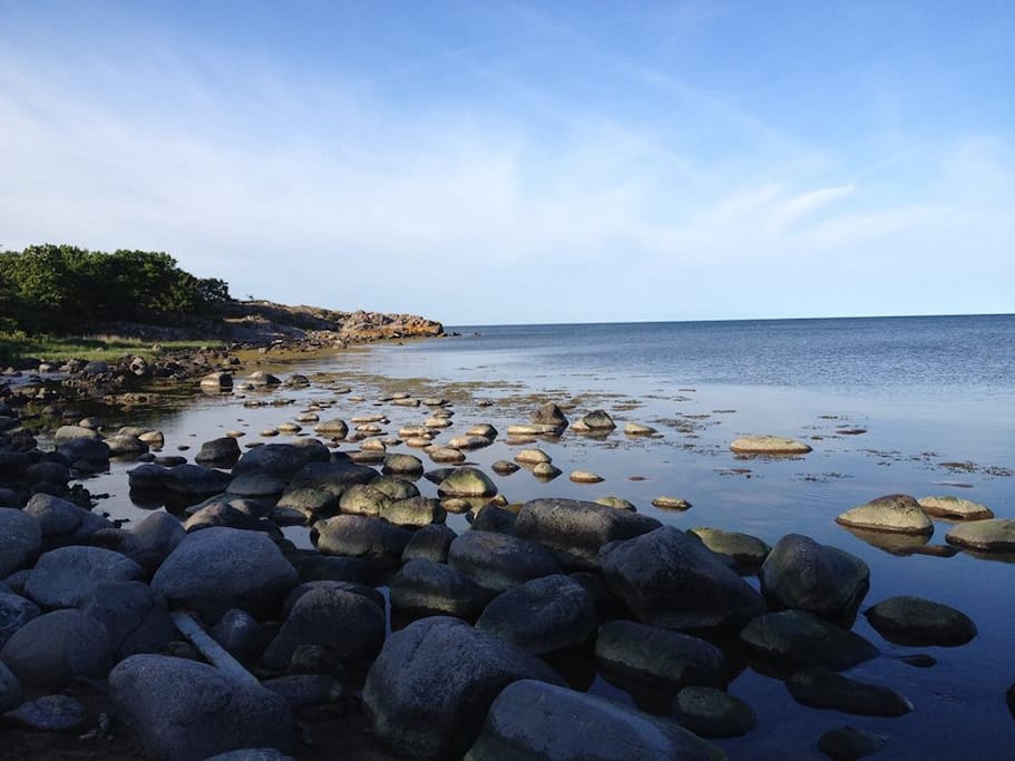 Havet 70 meter fra huset