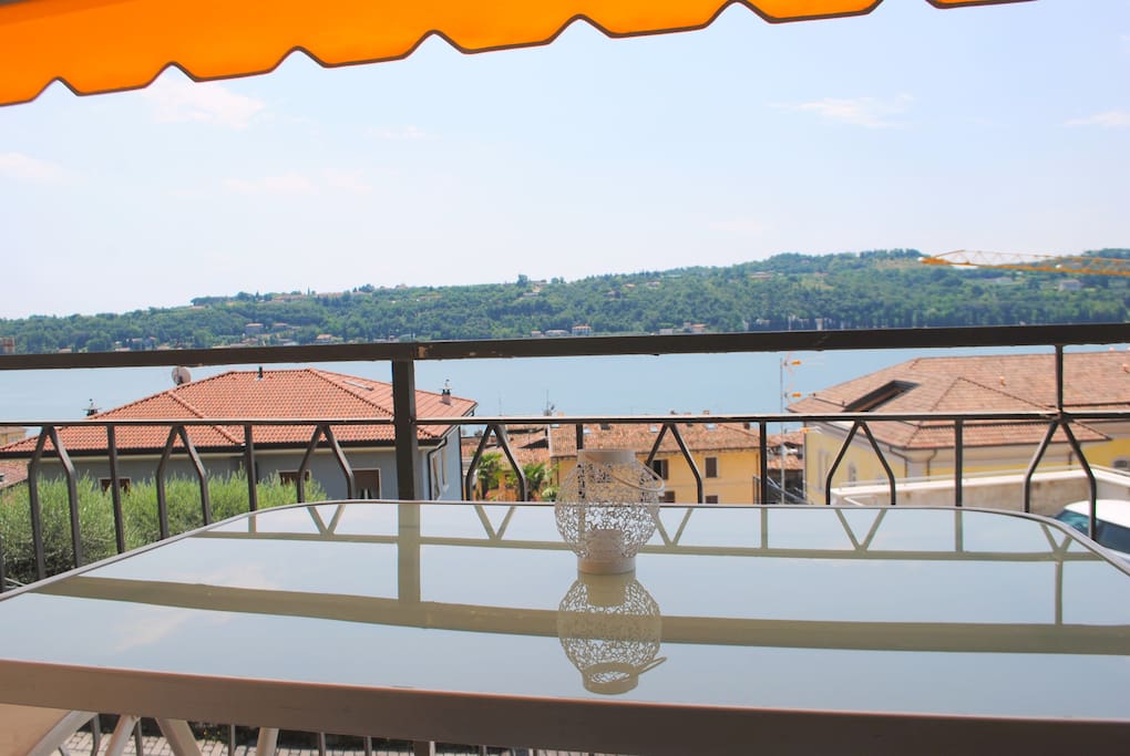 balcony with lake view