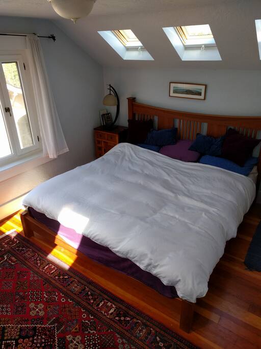 Master BR: king tempurpedic, 6 skylights