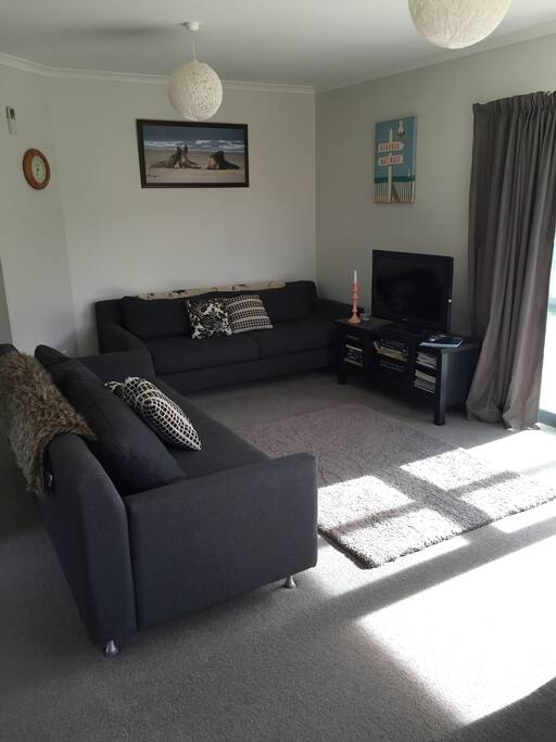 2 x 3 seater couches , has Tv & DVD , few DVDs here plus books & magazines