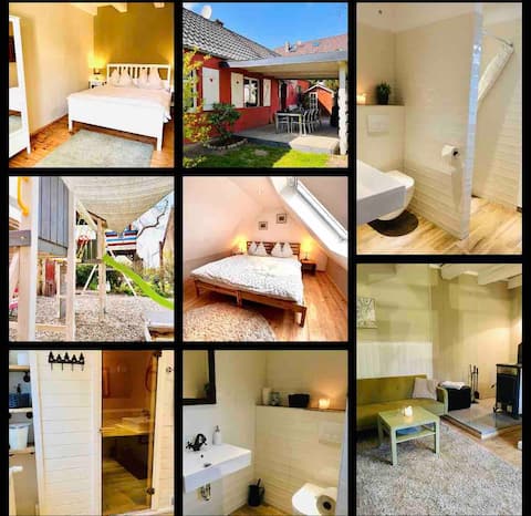 Quaint little country house on the farm with sauna and fireplace