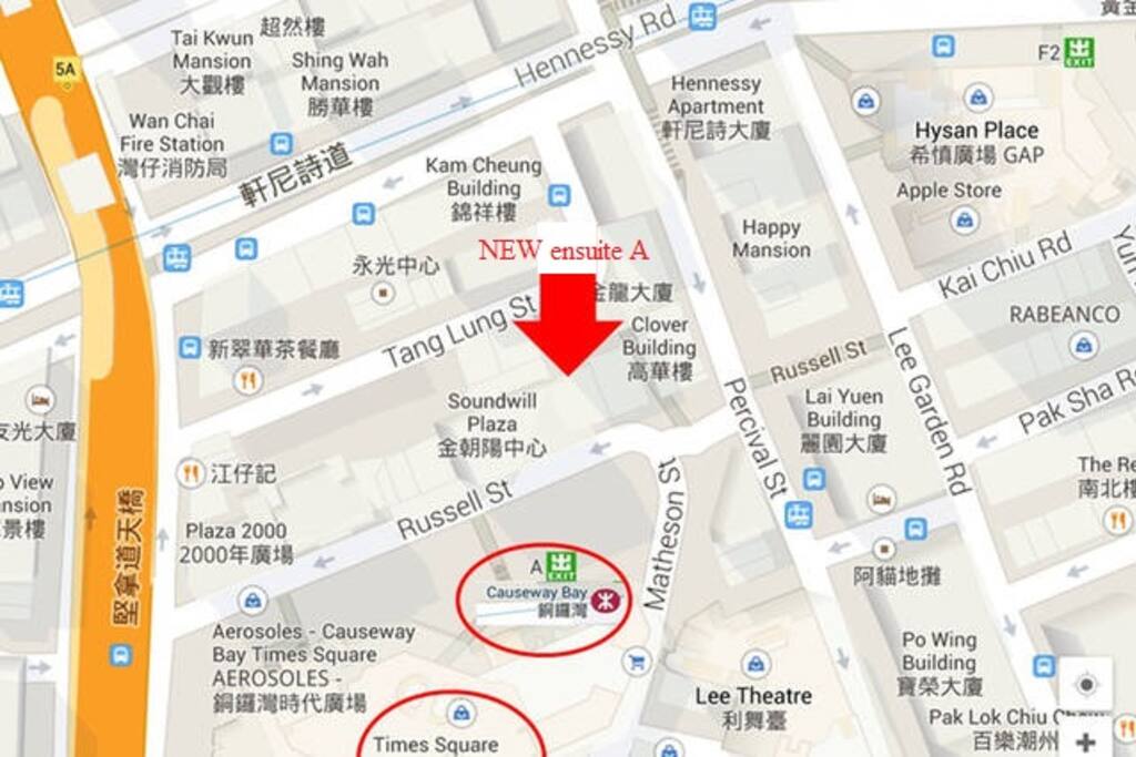 Convenient: close to the MTR and Times Square