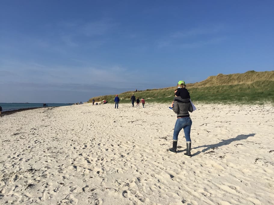 Plage de sainte marguerite entre aber wrach et aber Benoit .