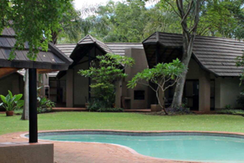 Private swimming pool for each group of 10 chalets