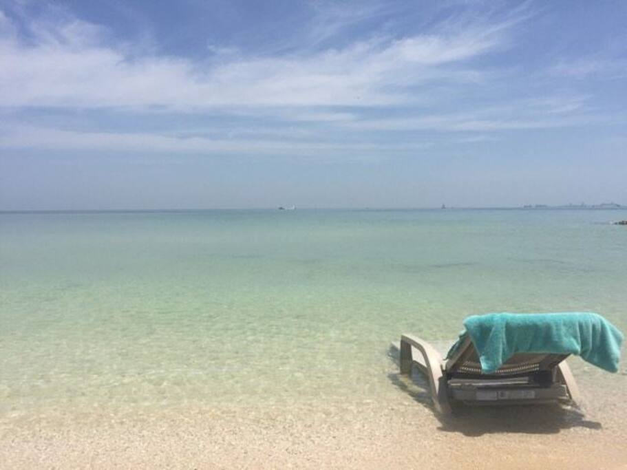 Very private beach area